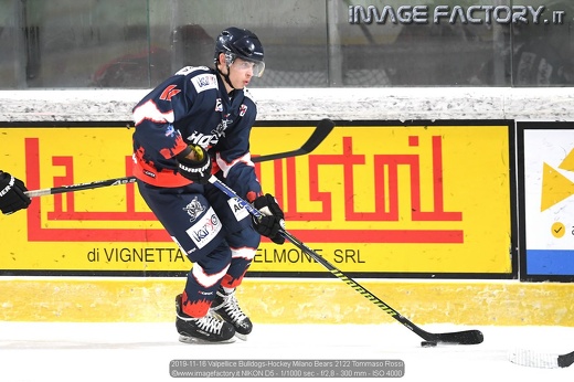 2019-11-16 Valpellice Bulldogs-Hockey Milano Bears 2122 Tommaso Rossi